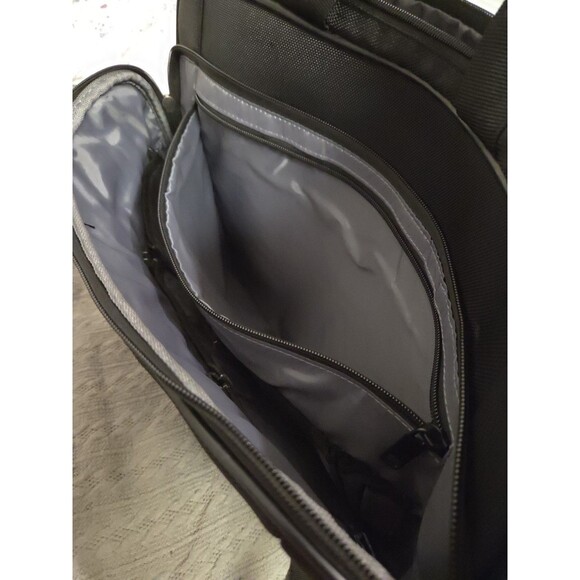 Black Samsonite 1910  Computer Laptop Bag Long Strap Soft Shell Multiple Pockets - Picture 4 of 8